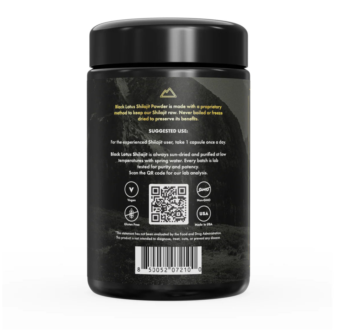 Shilajit Raw Resin Powder Capsules: EXTRA STRENGTH