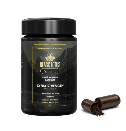 Shilajit Raw Resin Powder Capsules: EXTRA STRENGTH