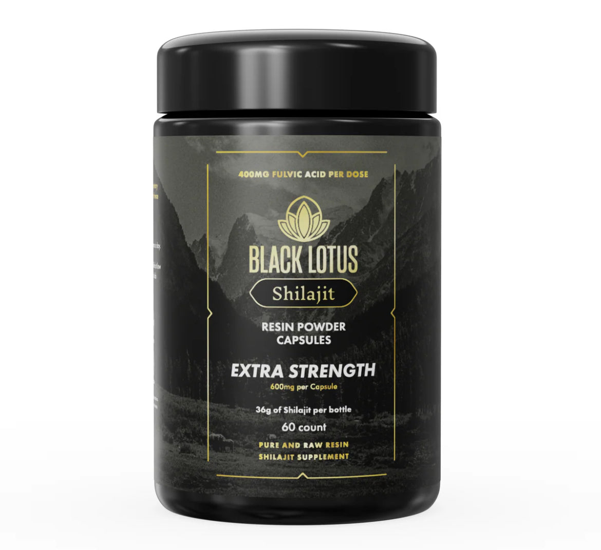 Shilajit Raw Resin Powder Capsules: EXTRA STRENGTH